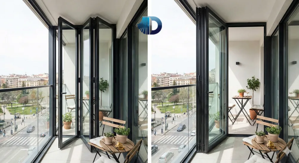 طراحی جذاب بالکن شیشه‌ای